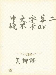 中文字幕二区在线不卡av