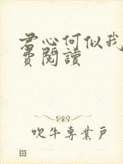 君心何似我心免费阅读