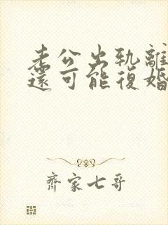 老公出轨离婚后还可能复婚吗封面