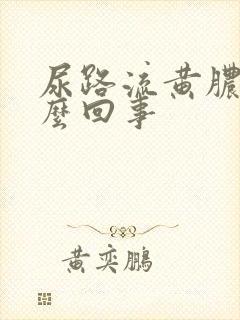 尿路流黄脓是怎么回事