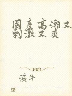 国产高潮又爽又刺激又爽封面