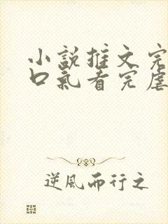 小说推文完结一口气看完虐文