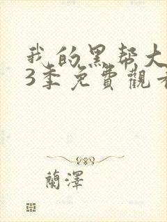 我的黑帮大佬第3季免费观看封面