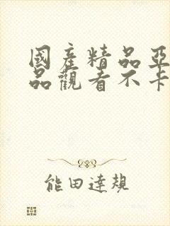 国产精品亚洲精品观看不卡