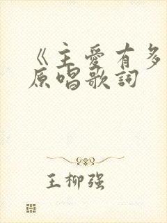 《主爱有多深》原唱歌词封面