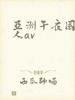 亚洲午夜国产成人av