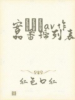 安みなみav作品番号列表