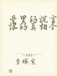 爱里的谎言,仇恨的真相全集免费版