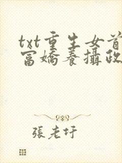 txt重生女首富娇养摄政王下载