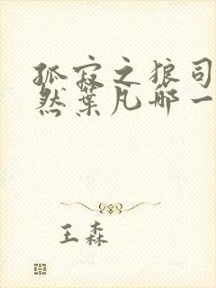 孤寂之狼司空嫣然叶凡哪一章结合