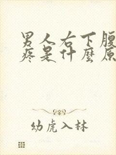 男人右下腹肚子疼是什么原因引起的