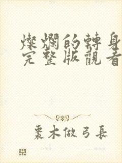 灿烂的转身免费完整版观看封面