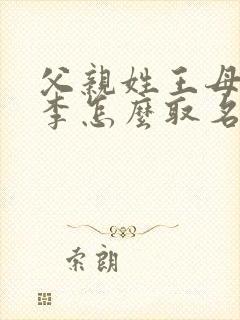 父亲姓王母亲姓李怎么取名