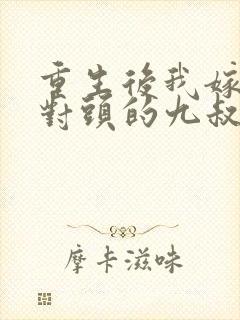 重生后我嫁给死对头的九叔