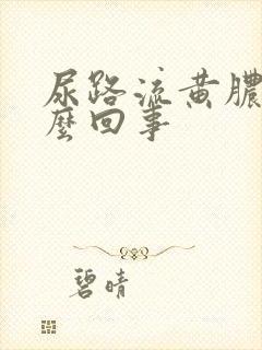 尿路流黄脓是怎么回事