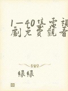 1—40集电视剧免费观看大