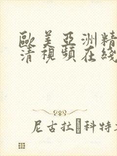 欧美亚洲精品高清视频在线观看