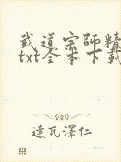 武道宗师精校版txt全本下载