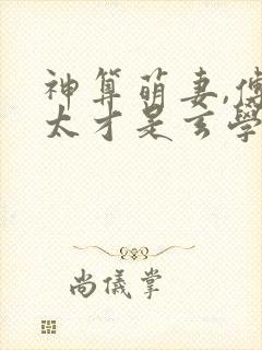 神算萌妻,傅太太才是玄学真大佬