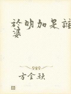 于明加是谁的老婆封面