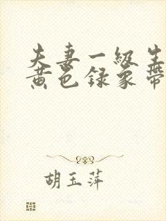 夫妻一级生活片黄色录象带