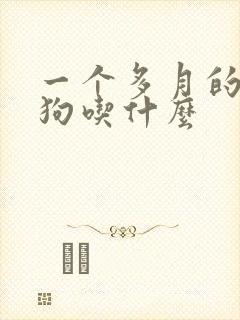 一个多月的小奶狗吃什么