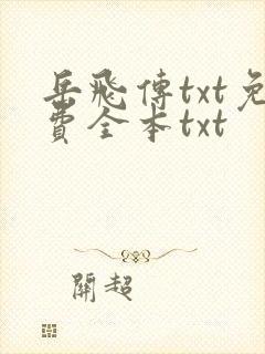 岳飞传txt免费全本txt