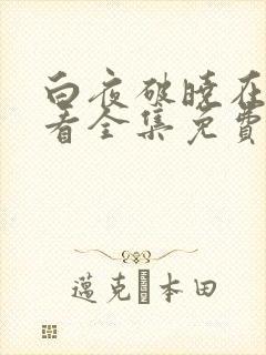 白夜破晓在线观看全集免费播放