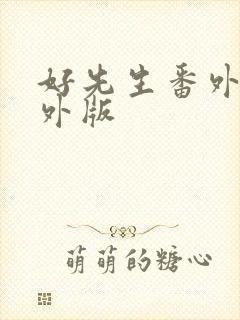 好先生番外篇番外版封面