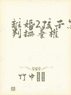 离婚2孩子怎么判抚养权