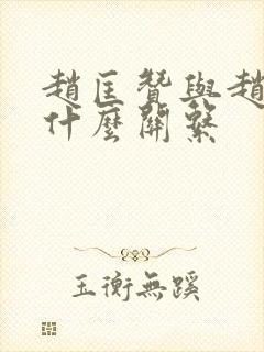 赵匡赞与赵匡胤什么关系封面