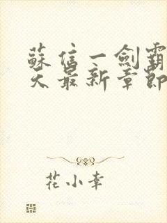 苏信一剑霸天今天最新章节封面