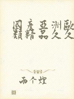 国产亚洲欧美另类精品久久久