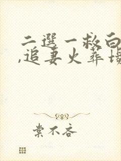 二选一救白月光,追妻火葬场小说封面