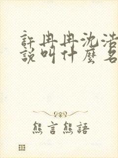 许冉冉沈浩然小说叫什么名字封面