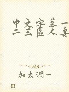 中文字幕一二区二三区人妻专区