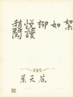 赵悦柳如絮免费阅读