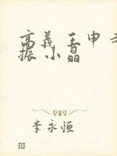 高义 王申 赵振 小晶封面