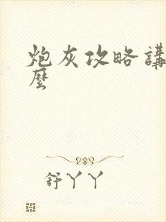 炮灰攻略讲的什么