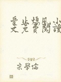 爱止熄风小说全文免费阅读
