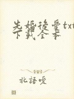 先婚后爱txt下载全本封面