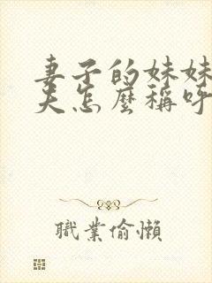 妻子的妹妹的丈夫怎么称呼