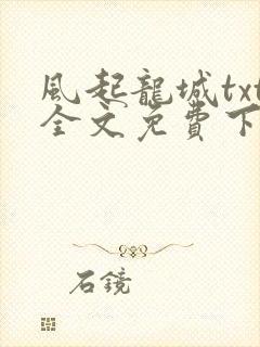 风起龙城txt全文免费下载封面