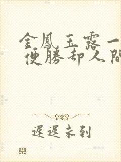 金凤玉露一相逢 便胜却人间无数什么意思