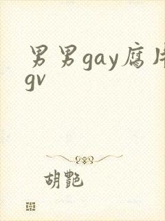 男男gay腐片gv封面