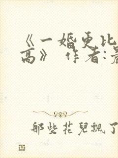 《一婚更比一婚高》 作者:晨雾的光
