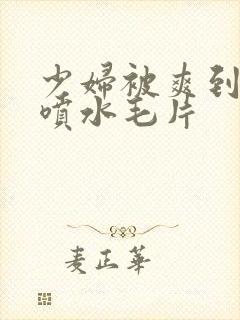 少妇被爽到高潮喷水毛片