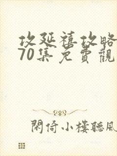 攻延禧攻略1到70集免费观看封面