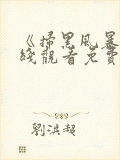 《扫黑风暴》在线观看免费完整版