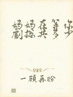 妈妈在等你电视剧总共多少集啊